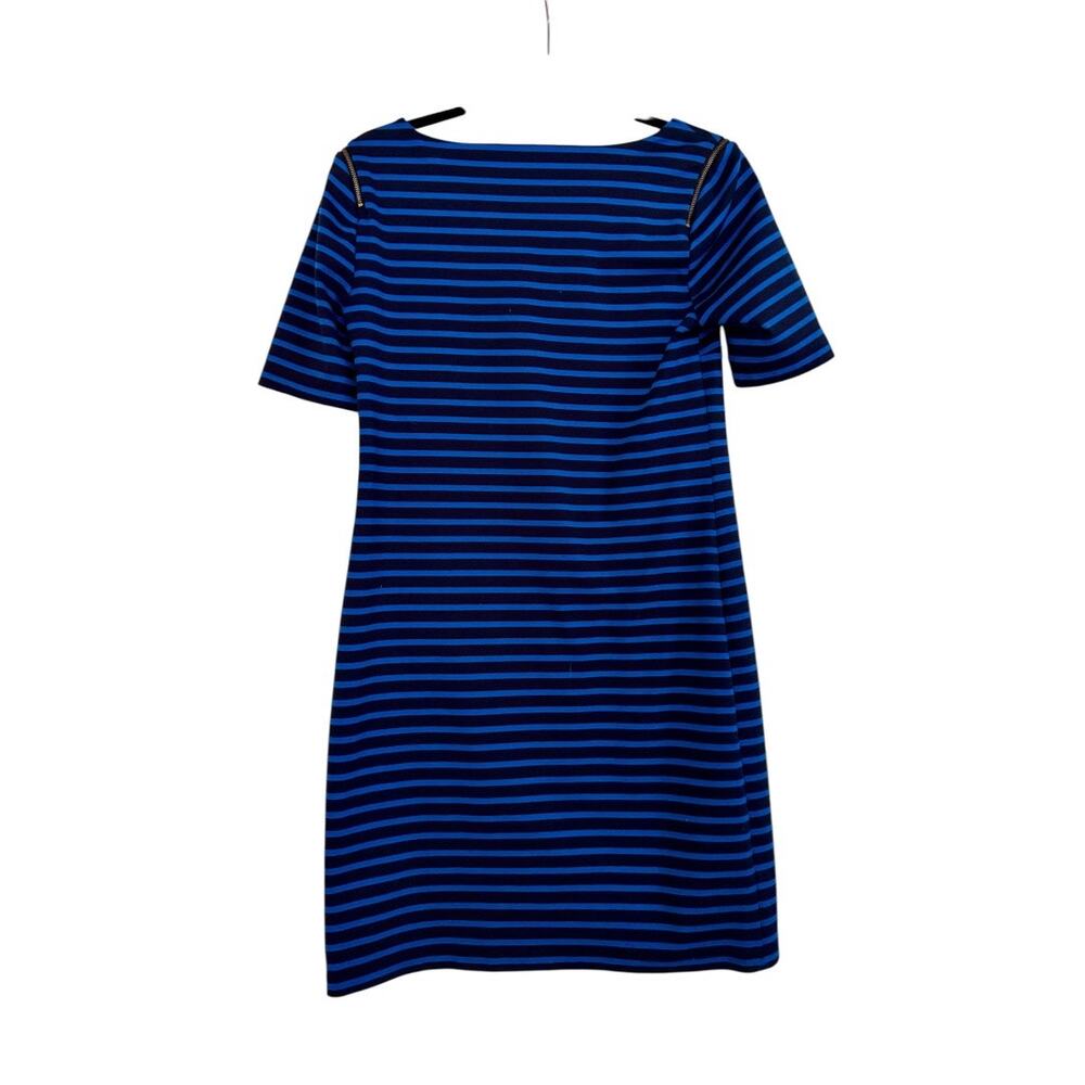Apt. 9 Blue and Black Striped Jersey Knit Dress.